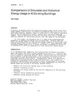 KC-84-05-5 — Comparison of Simulated Historical Energy Usage in 43 Existing Buildings