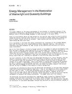 KC-84-08-2 — Energy Management in the Restoration of Wainwright and Guaranty Buildings