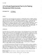 KC-2837 — A Full-Scale Experimental Facility for Testing Residential HVAC Controls