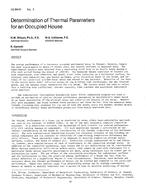 KC-84-01-3 — Determination of Thermal Parameters for an Occupied House