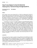 KC-84-03-1 — Heat Pump Design for Aquifer Seasonal HeatingÃ¢Â€Â”Only Thermal Energy Storage Systems