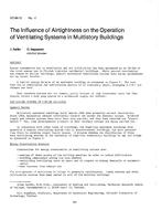 KC-84-12-4 — The Influence of Airtightness on the Operation of Ventilating Systems in Multistory Buildings