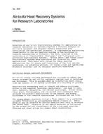 KC-2847 — Air-to-Air Heat Recovery Systems for Research Laboratories