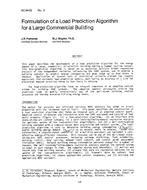 KC-84-09-3 — Formulation of a Load Prediction Algorithm for a Large Commercial Building