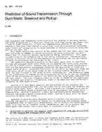 KC-2851 (RP-319) — Prediction of Sound Transmission Through Duct Walls: Breakout and Pickup