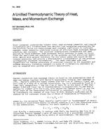 KC-2840 — A Unified Thermodynamic Theory of Heat, Mass, and Momentum Exchange