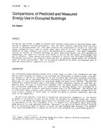 KC-84-05-2 — Comparisons of Predicted and Measured Energy Use in Occupied Buildings