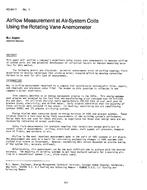 KC-84-11-1 — Airflow Measurement at Air-System Coils Using the Rotating Vane Anemometer