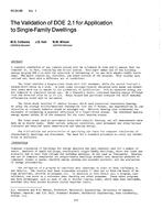 KC-84-05-1 — The Validation of DOE2.1 for Application to Single-Family Dwellings