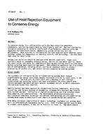 KC-84-07-1 — Use of Heat Rejection Equipment to Conserve Energy