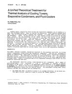 KC-84-07-3 (RP-322) — A Unified Theoretical Treatment for Thermal Analysis of Cooling Towers, Evaporative Condensers, and Fluid Coolers