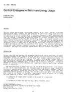 KC-2842 (RP-253) — Control Strategies for Minimum Energy Usage