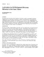 KC-84-14-3 — Lubrication by Oil-Refrigerant Mixtures: Behavior in the Falex Tester