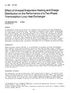 KC-2853 (RP-188) — Effect of Unequal Evaporator Heating and Charge Distribution on the Performance of a Two-Phase Thermosiphon Loop Heat Exchanger