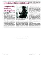 Refrigeration: Temperatures, Pressures & Refrigerants