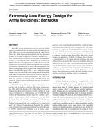 CH-12-008 — Extremely Low Energy Design for Army Buildings: Barracks