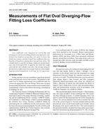 CH-12-037 (RP-1488) — Measurements of Flat Oval Diverging-Flow Fitting Loss Coefficients