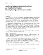 AC-83-15-5 — Heat Pump Setback: Computer Prediction and Field Test Verification of Energy Savings with Improved Control