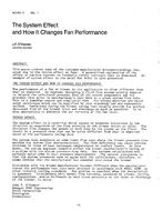 AC-83-17-1 — The System Effect and How It Changes Fan Performance