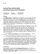 AC-2752 — Ceiling Fans as Extenders of the Summer Comfort Envelope