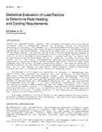 AC-83-03-1 — Statistical Evaluation of Load Factors to Determine Peak Heating and Cooling Requirements