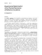 AC-83-12-2 — Experimental Determination of the Thermal Resistance of Reflective Insulations