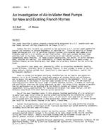 AC-83-11-2 — An Investigation of Air-to-Water Heat Pumps for New and Existing French Homes