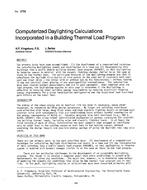 AC-2758 — Computerized Daylighting Calculations Incorporated in a Building Thermal Load Program