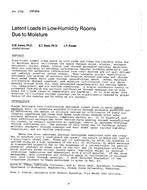 AC-2738 (RP-254) — Latent Loads in Low-Humidity Rooms Due to Moisture