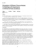 AC-2737 — Comparison of Different Thermal Models for Buildings with Experiments in Artificial Climatic Conditions