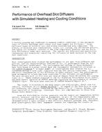 AC-83-04-5 — Performance of Overhead Slot Diffusers with Simulated Heating and Cooling Conditions