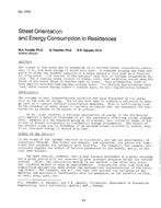 AC-2754 — Street Orientation and Energy Consumption in Residences