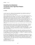 AC-83-16-4 — Insulating Considerations for Stacker Crane High-Rise Freezers and Coolers
