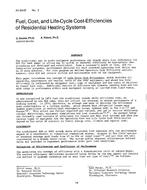 AC-83-07-3 — Fuel, Cost, and Life-Cycle Cost-Efficiencies of Residential Heating Systems