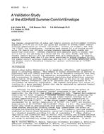 AC-83-02-4 — A Validation Study of the ASHRAE Summer Comfort Envelope