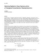 AC-2751 — Deriving Radiation View Factors within a Triangular Cross-Section Residential Attic