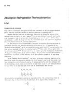 AC-2748 — Absorption Refrigeration Thermodynamics