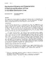 AC-83-01-4 — Distribution Efficiency and Characteristics of Start-up and Shutdown of Flow in Hot Water Distribution Lines