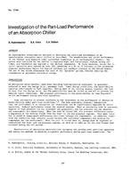 AC-2749 — Investigation of the Part-Load Performance of an Absorption Chiller