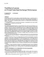 AC-2741 — The Effect of Lances on Finned-Tube Heat Exchanger Performance