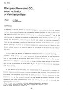 HO-2674 — Occupant-Generated CO2 as an Indicator of Ventilation Rate