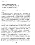 HO-82-16-3 — Subjective and Objective Evaluation of a CO2-Controlled Variable Ventilation System