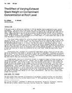 HO-2696 (RP-204) — The Effect of Varying Exhaust Stack Height on Contaminant Concentration at Roof Level