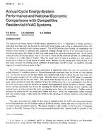HO-82-14-3 — Annual Cycle Energy-System Performance and National Economic Comparisons with Competitive Residential HVAC Systems