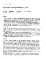HO-82-18-4 — Hypobaric Storage of Floral Crops