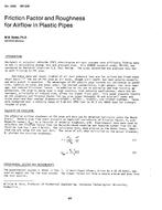 HO-2680 (RP-245) — Friction Factor and Roughness for Airflow in Plastic Pipes