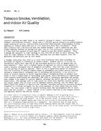 HO-82-06-2 — Tobacco Smoke, Ventilation, and Indoor Air Quality