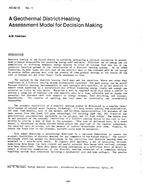 HO-82-15-1 — A Geothermal District-Heating Assessment Model for Decision Making