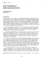 HO-82-10-3 — High Temperature Solar Cooling Systems