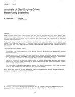 HO-82-11-3 — Analysis of Gas-Engine-Driven Heat Pump Systems